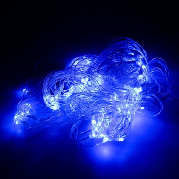 Mesh LED-ljus Nät Fairy Stringgardinljus Bröllopsdekor blue 3*2m