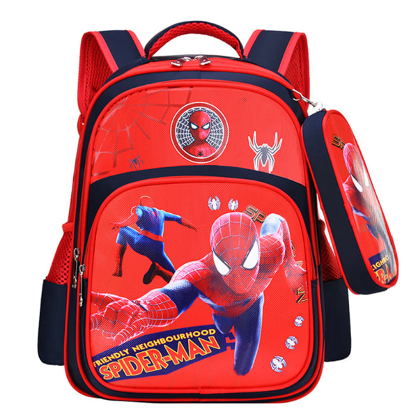 Cartoon Spider-Man Ryggsäck för Pojkar Skolväska Bokväska Reseväska Red