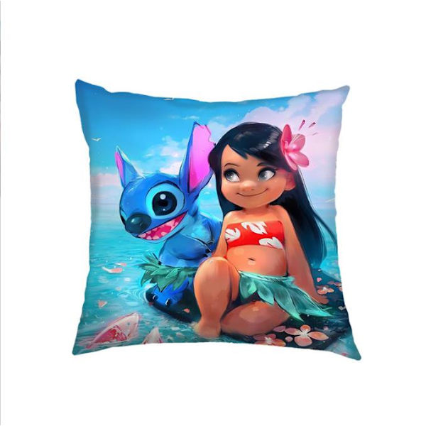 Lilo og Stitch Pyntepudebetræk Pudebetræk Hjem Sofa Indretning 45*45cm Gaver #4 45*45cm