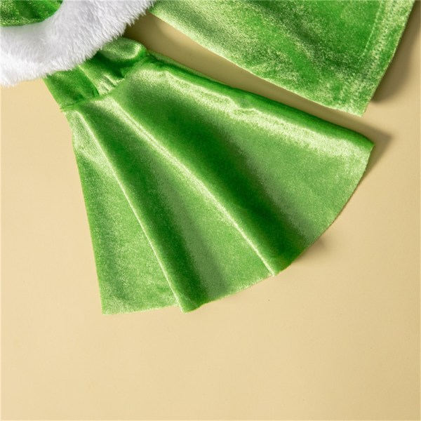 Barnkläder Långärmade toppar Casual Bell-bottoms Byxdress green 110cm