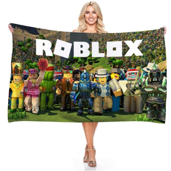 Roblox Mikrofiber Badhandduk Strand Semester Camping för Vuxna Barn B 75*150cm