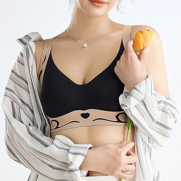 Naisten Liftup-rintaliivit Dawncog-rintaliivit, Super Gather langattomat push-up-rintaliivit, nostavat rintaliivit roikkuville rinnoille, roikkumista estävät rintaliivit Cream XL