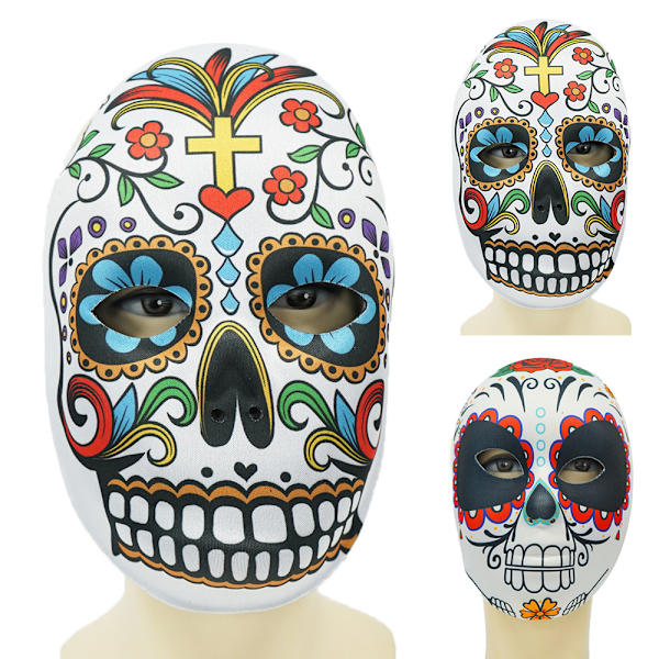 Day of The Dead Sukkerkranie Maske Halloween Maske Maskerade Men