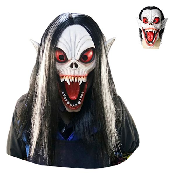 Halloween Pelottava Vampyyrimaski lateksi Kauhu Hirviö Koko Pään Maski