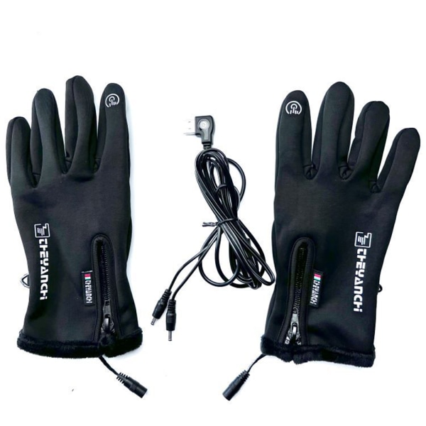 USB uppvärmda handskar vinter elektriska handskar cykling hand black Temperature regulation