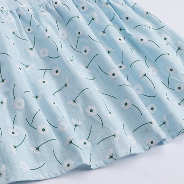 Lång Tutusärk för Flickor, Prinsessklänning, Sommarfödelsedagsklänning, Casual Söt Light blue 140cm