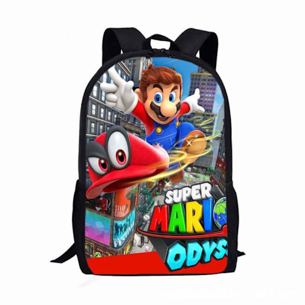 Super Mario Cartoon Ryggsäck Barn Skolväska Axelväska #4