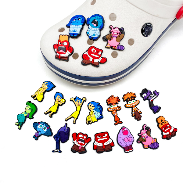 20 st Inside Out Tecknade Sko Berlocker Söta Sko Dekorationer Partygåvor För Pojkar Flickor 20PCS