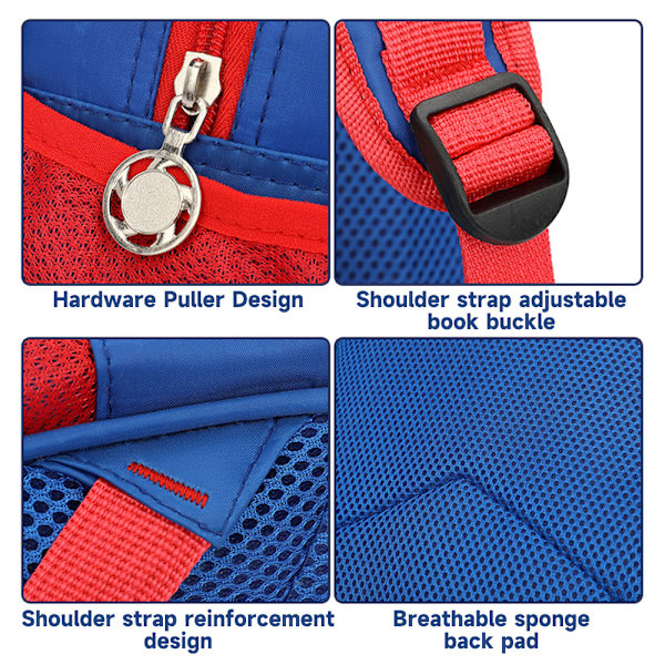 Spider-Man Cartoon Ryggsäck Casual Ryggsäck Lätt Stor Kapacitet Resa Laptop Skolväska Bookabag A