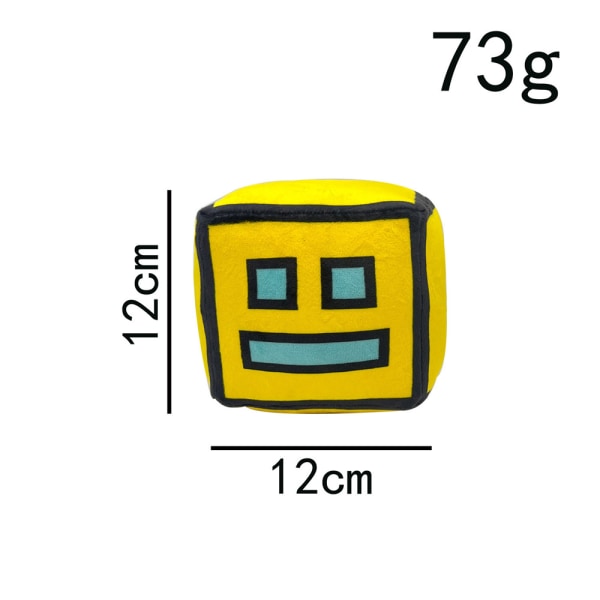 The Geometry Dash stoppade leksaker Game Squares Pp Cotton Collection Creative Gift Yellow