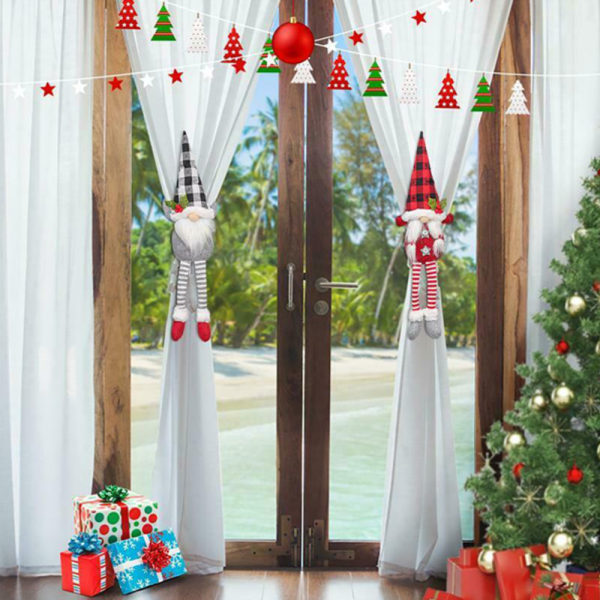 Julgardinsspännen Jultomte Snögubbe Gardinband Grey 1PCS
