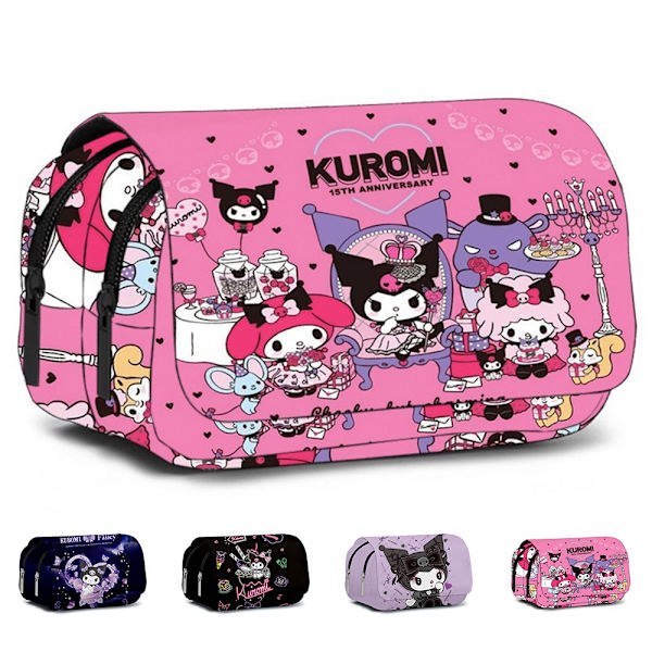 Söt Kuromi pennfodral väska för pojkar flickor pennfodral låda stor kapacitet student skolmaterial kontorsmaterial #4