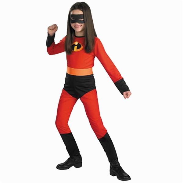 Barnflickor Violet The Incredibles Superhjälte Cosplay Kostym Halloween Maskeradklädsel 5-7Years