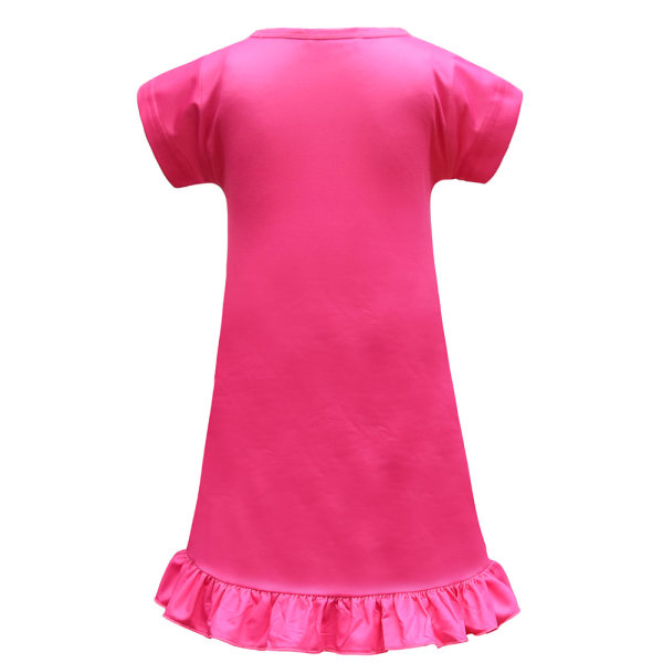 Moana Princess Nightie Nattlinne T-shirt Klänning Nattkläder Barn rose red 7-8 Years =EU 122-128