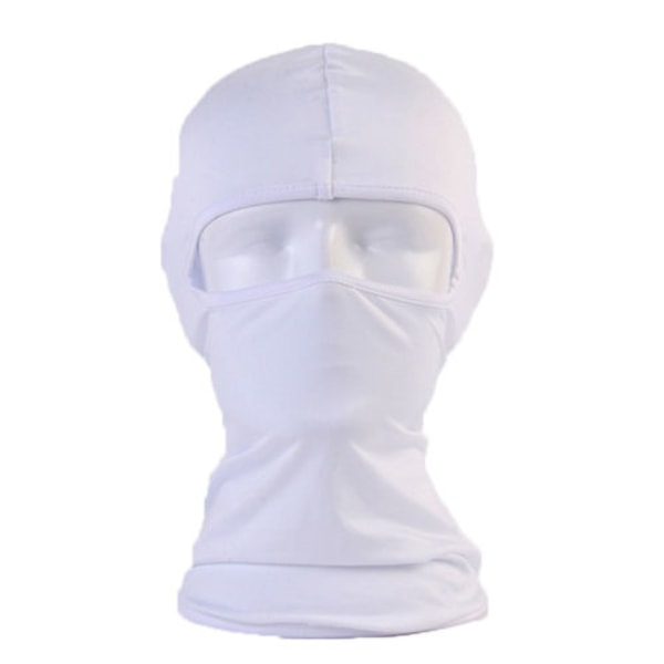 Balaklava - skidmask - rånarluva - Huvud Hood- Cykel mask solskydd White