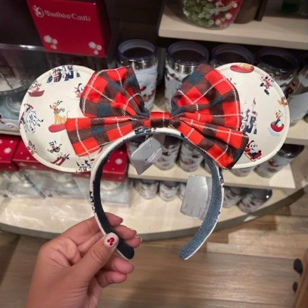 Holiday Lodge Snö Paljett Minnie Mouse Öron Diadem Hårband Aliceband