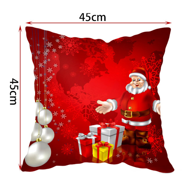 45x45CM Jul Kuddfodral Dekoration Kast för Hem Soffa C