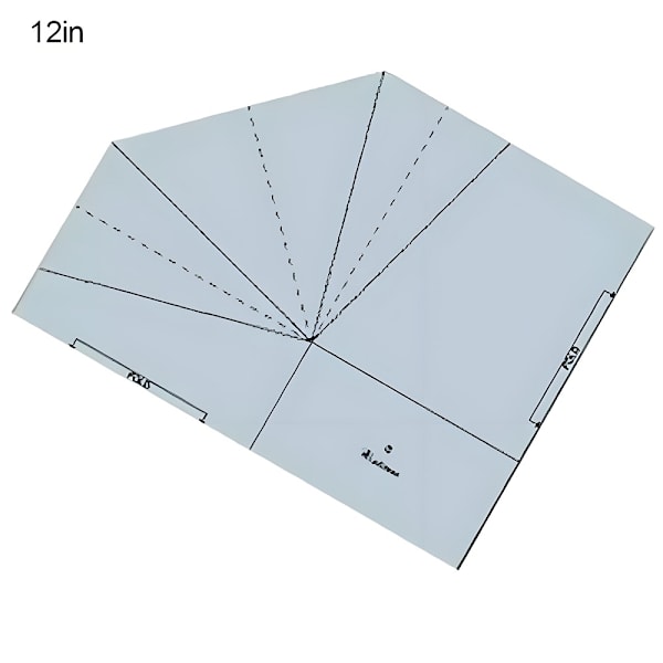 DIY Stof Foldbar Madkurv Sylineal Skabelon til DIY Håndtaske Fremstilling 12 inches