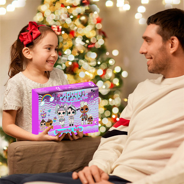 Julkalender med 24 överraskningar - Squeeze Doll Blind Box - Julklapp 2024