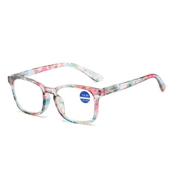 Läsglasögon för Män Kvinnor Unisex Trendiga Designer Light Purple Frame,+100