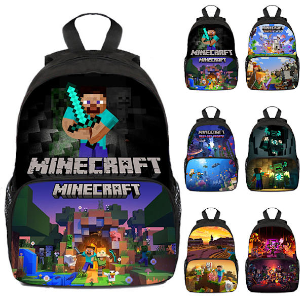 Minecraft Rygsæk Studenter Skoletasker Rejse Laptop Opbevaringstasker Skoletasker Ny C