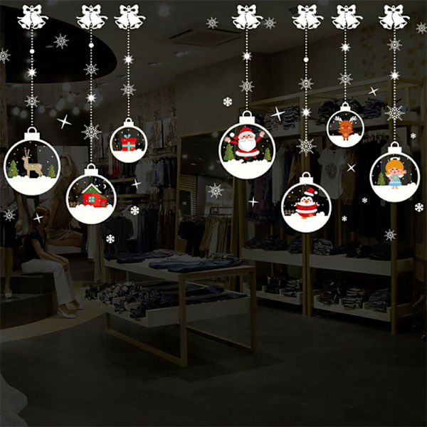 Julsnöflinga Fönsterklistermärken Dekal Väggdekor