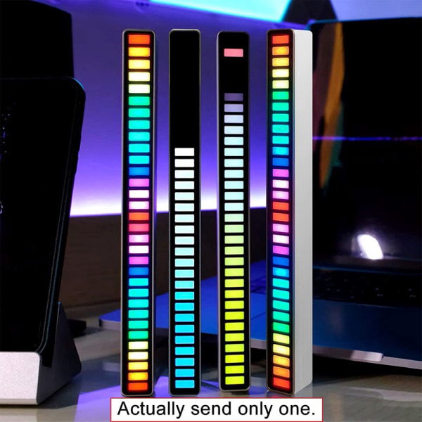 LED Light Bar RGB Music Röstaktiverade lampor för spelrum black