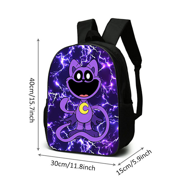 Barn Cartoon Leende Critters Ryggsäck Pojkar Flickor Resväska Studenter Skolväska Ryggsäck Unisex B 30*15*40cm