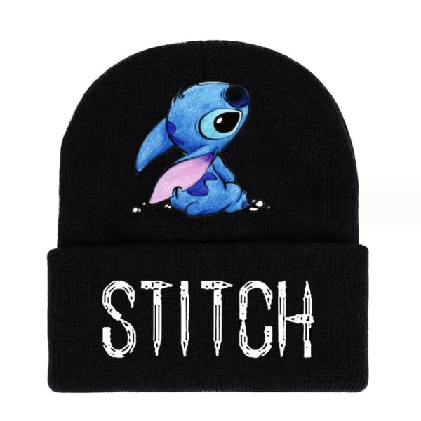 Lilo & Stitch Cartoon Stickad Beanie för Pojkar & Flickor Vintermössa #5