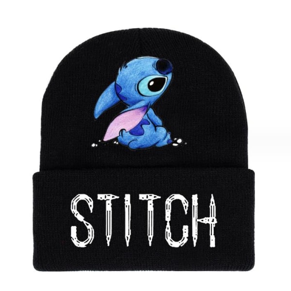 Lilo & Stitch Cartoon Stickad Beanie för Pojkar & Flickor Vintermössa #5