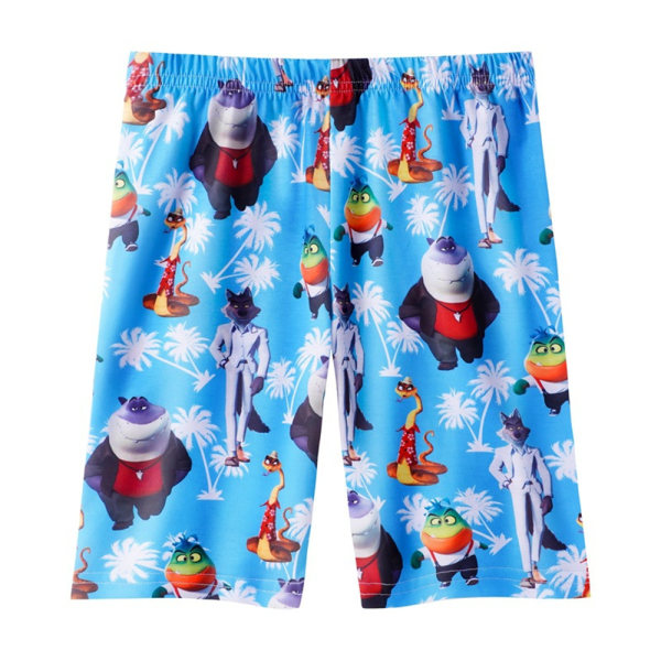 The Bad Guys Summer Clothes Outfit Set Shorts + Skjorta Barn Pojkar Ljusblå 4-5 år = EU 98-110