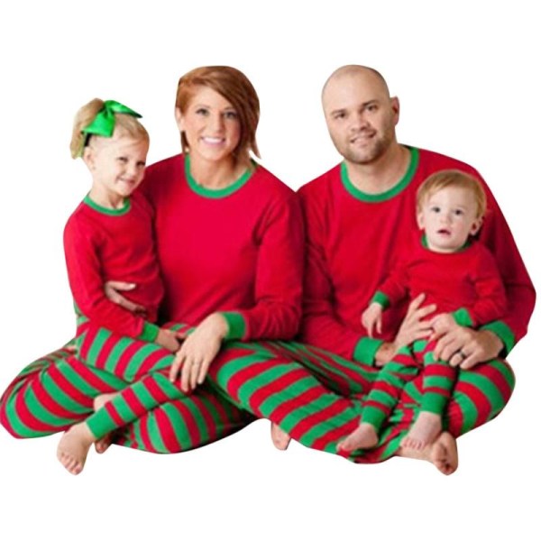 Familjepysjamas Set för Barn Förälder Julnattkläder Redgreen Men 2XL