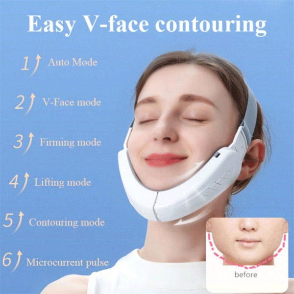 Face Lifting Machine Lifting Massage Double Chin Remover white