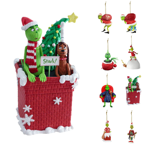 God Jul Grinch Ornament Julgran Hängande Dekoration H