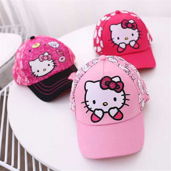 Barn Flickor Katt Basebollkeps Justerbar Snapback Hatt Solhatt Presenter NY Rose red-A