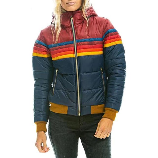 Kvinnors Nylon Kort Retro Racing Cykeljacka Trenchcoat, Lätt Motorcykeljacka Streetjacka Vindjacka Blue L