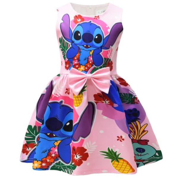 Barn Flickor Stitch Cartoon Princess Dress Balklänning Födelsedagsfest Skater Klänning #3 150cm