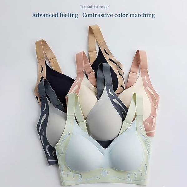 Naisten Liftup-rintaliivit Dawncog-rintaliivit, Super Gather langattomat push-up-rintaliivit, nostavat rintaliivit roikkuville rinnoille, roikkumista estävät rintaliivit Cream 3XL