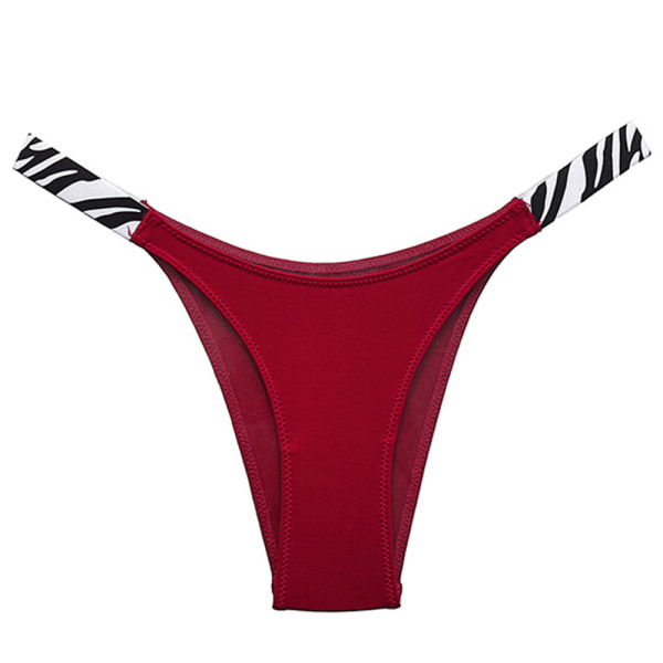 Kvinnor Sexiga underkläder High Cut Strings Brazilian V Back Underkläder Red S