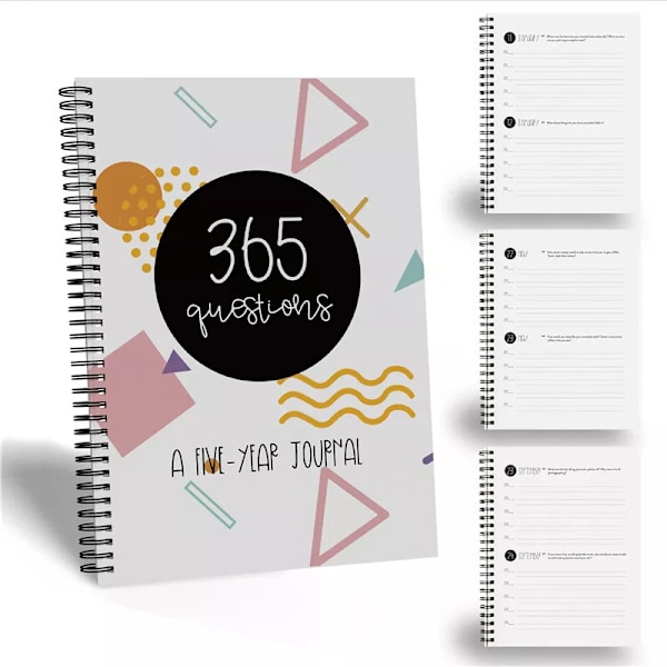 365 Kysymystä Päiväkirja: Viiden vuoden päivittäiset kysymykset, mielenkiintoinen päiväkirja, mielenkiintoinen kysymysvihko