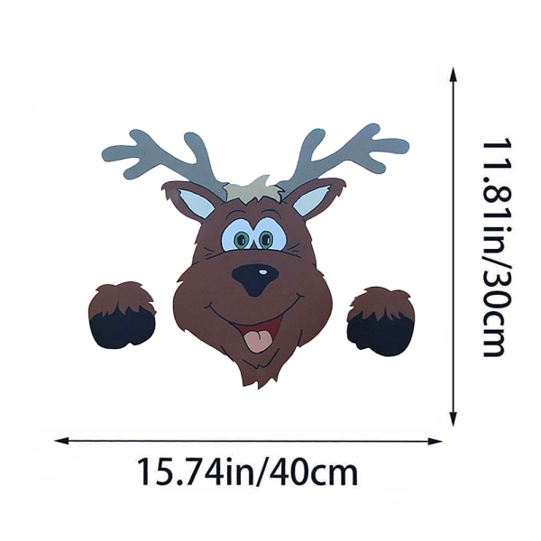 1 st Jultomte & älg som tittar fram - Trädgårdsdekoration för julen - DIY Santa Claus