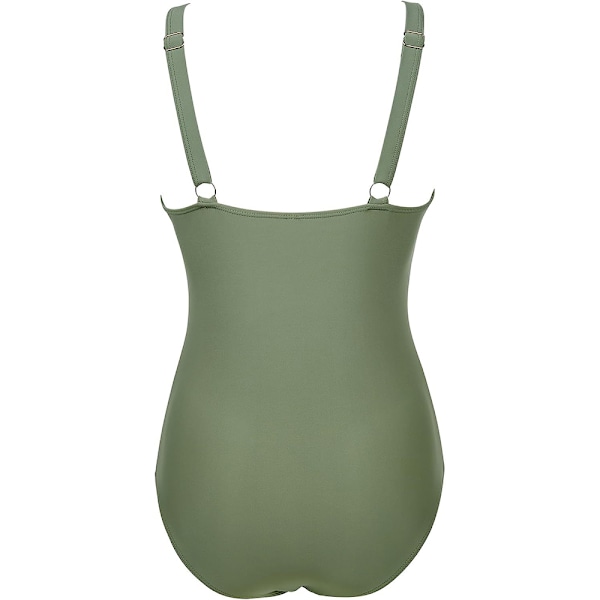 Kvinnors Vadderad Monokini Magkontroll Baddräkt Bikini Baddräkt Sommar Light green M