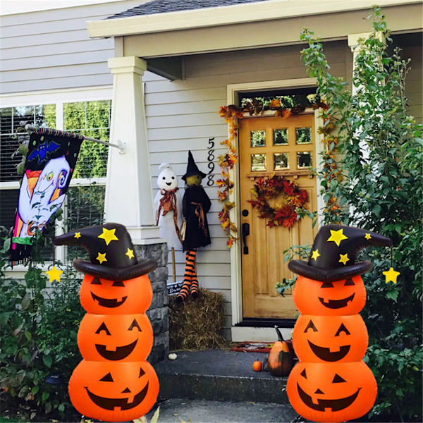 Halloween puhallettava kurpitsakeinukoriste, vahva ja tukeva ulkokäyttöön, tee-se-itse-koristeluun Pumpkin