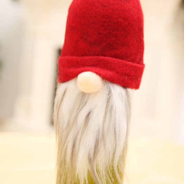 3 stycken julvinflaskeöverdrag med hängande tomtar Red 3PCS
