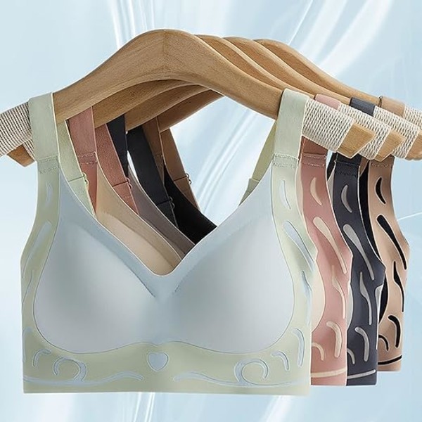 Naisten Liftup-rintaliivit Dawncog-rintaliivit, Super Gather langattomat push-up-rintaliivit, nostavat rintaliivit roikkuville rinnoille, roikkumista estävät rintaliivit Cream 2XL