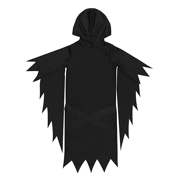 Gostfacing Kostym, Herrarnas Skräck Kostym, Svart Kåpa med Skräckmask, Vuxen Kostym, Halloween Rollspel S