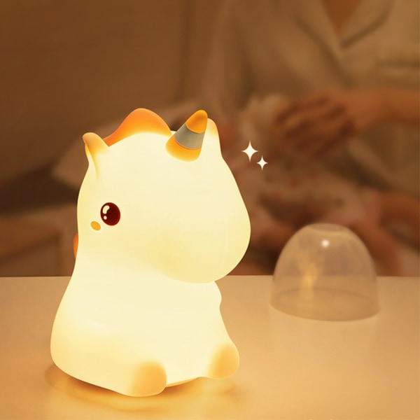 Unicorn nattlampa för barn, uppladdningsbar