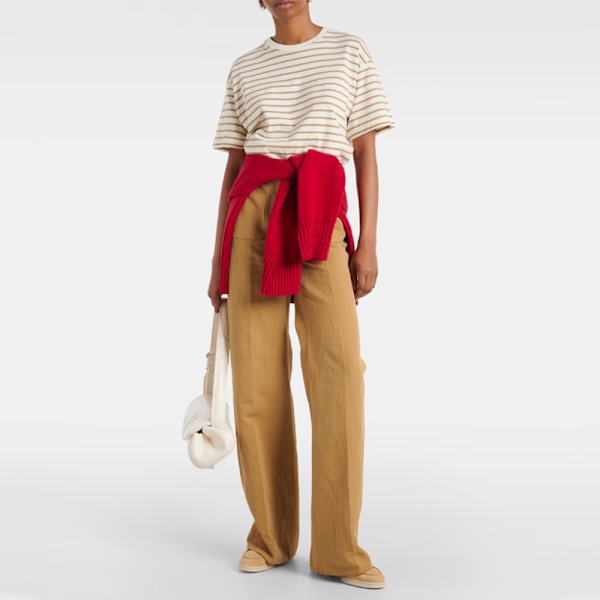 LORO PIANA Charms Walk Utsmyckade Mockamules Tofflor Apricot 43