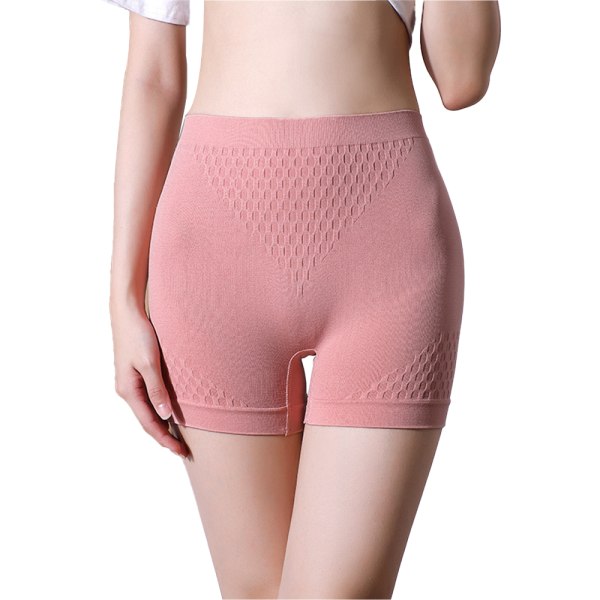 Dam Elastisk Mjuk Säkerhet Under Shorts Underkläder Pink M