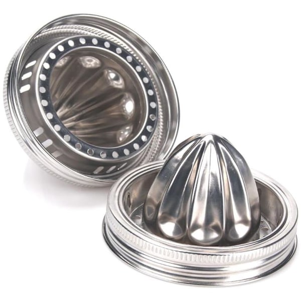 Mason Jar Juicer Lokk - Rustfritt Stål Juicer Lokk Kjøkkenutstyr, Håndtak Sitrus Rivjern Gjenbrukbart Juicer Lokk